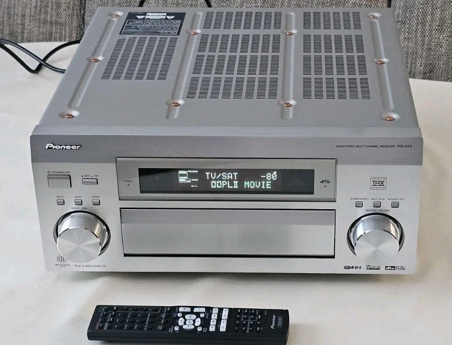 Pioneer VSX-AX3 THX Surround EX AV-Receiver Silber inkl. Fernbedienung - Bild 4 von 4