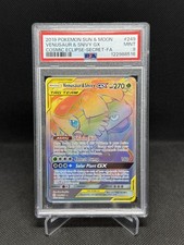 Pokémon Venusaur & Snivy GX (Segreto) 249/236 Sm-Eclissi Cosmica Holo PSA 9