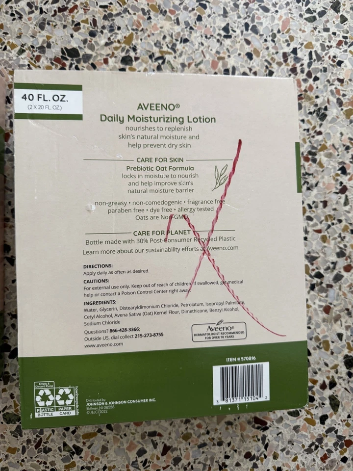 Aveeno Daily Moisturizing Body Lotion - 20 fl oz (2-Pack) - Image 2 of 2