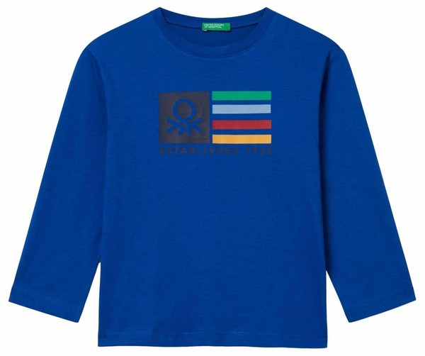 Jungen T-Shirt Blau GrößE 4 United Colors of Benetton Baumwolle Modell-Nr-image