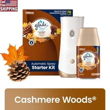 Automatic Spray Air Freshener Kit Essential Oils Jasmine Sandalwood Cozy Gift US