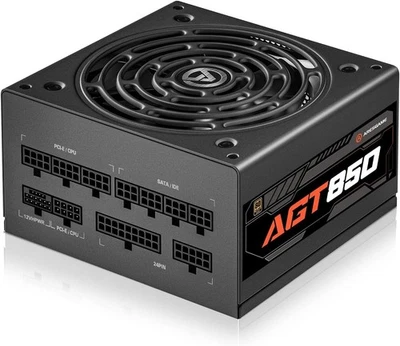 New ListingARESGAME AGT Series 850W Power Supply, 80+ Gold Certified, Fully Modular,FDB Fan