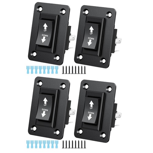 4 Set 30A DPDT Up Down Momentary Reverse Switch for 5th Wheel Tongue Trailer US - Bild 9 von 9