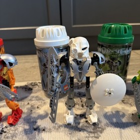 2002 Lego Bionicle ORIGINAL TOA NUVA (8566 - 8572) Complete in Canisters/Manuals