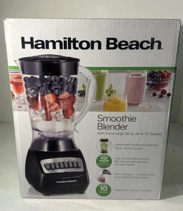 Hamilton Beach Smoothie Electric Blender with 10 Speeds, 56 oz. BPA-Free Plastic