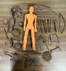 Fighting Eagle Native American Indian Figure & Accessory Lot Johnny West Marx
