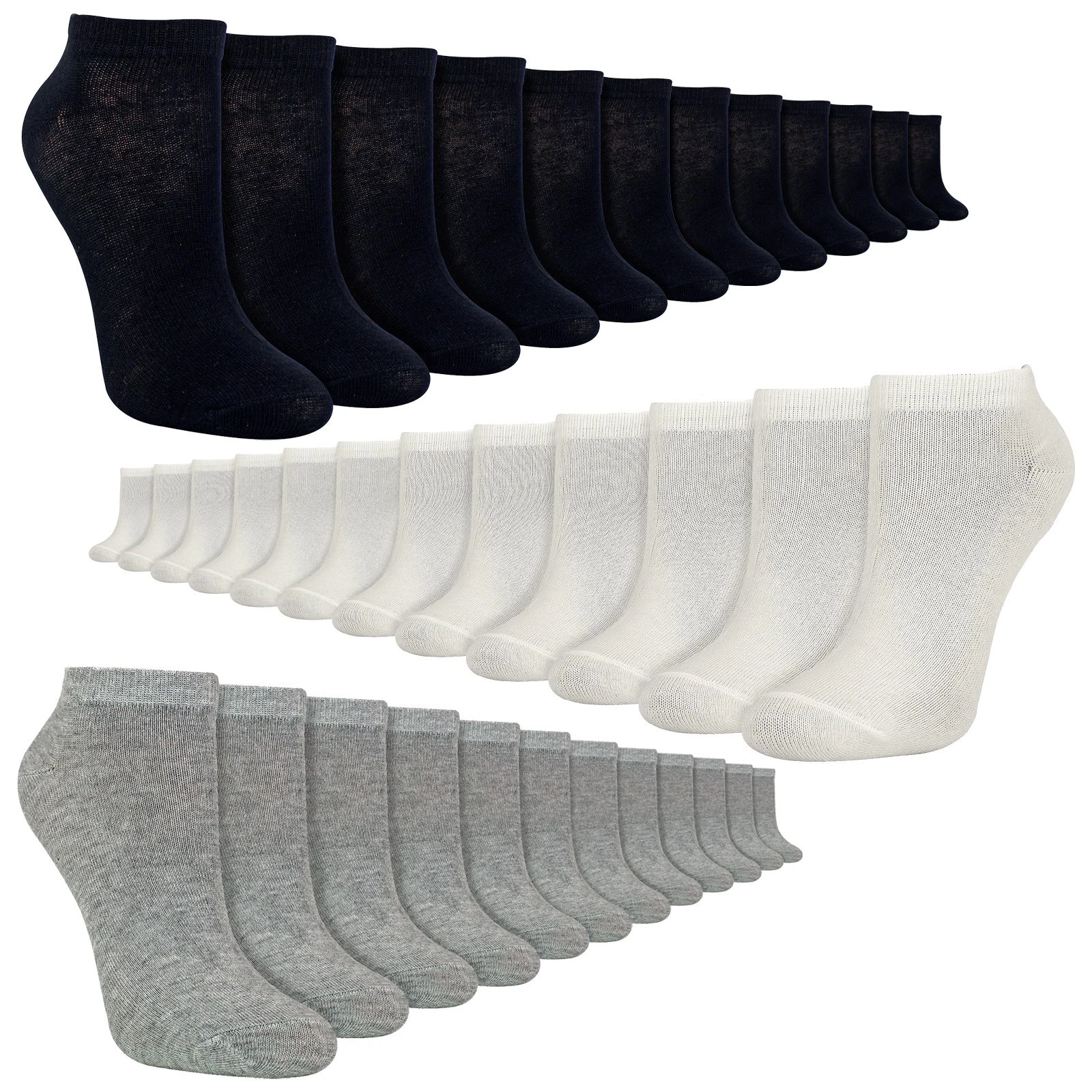 Kids Bamboo Ankle Socks by Sock Snob , 12 Pairs Boys and Girls Socks