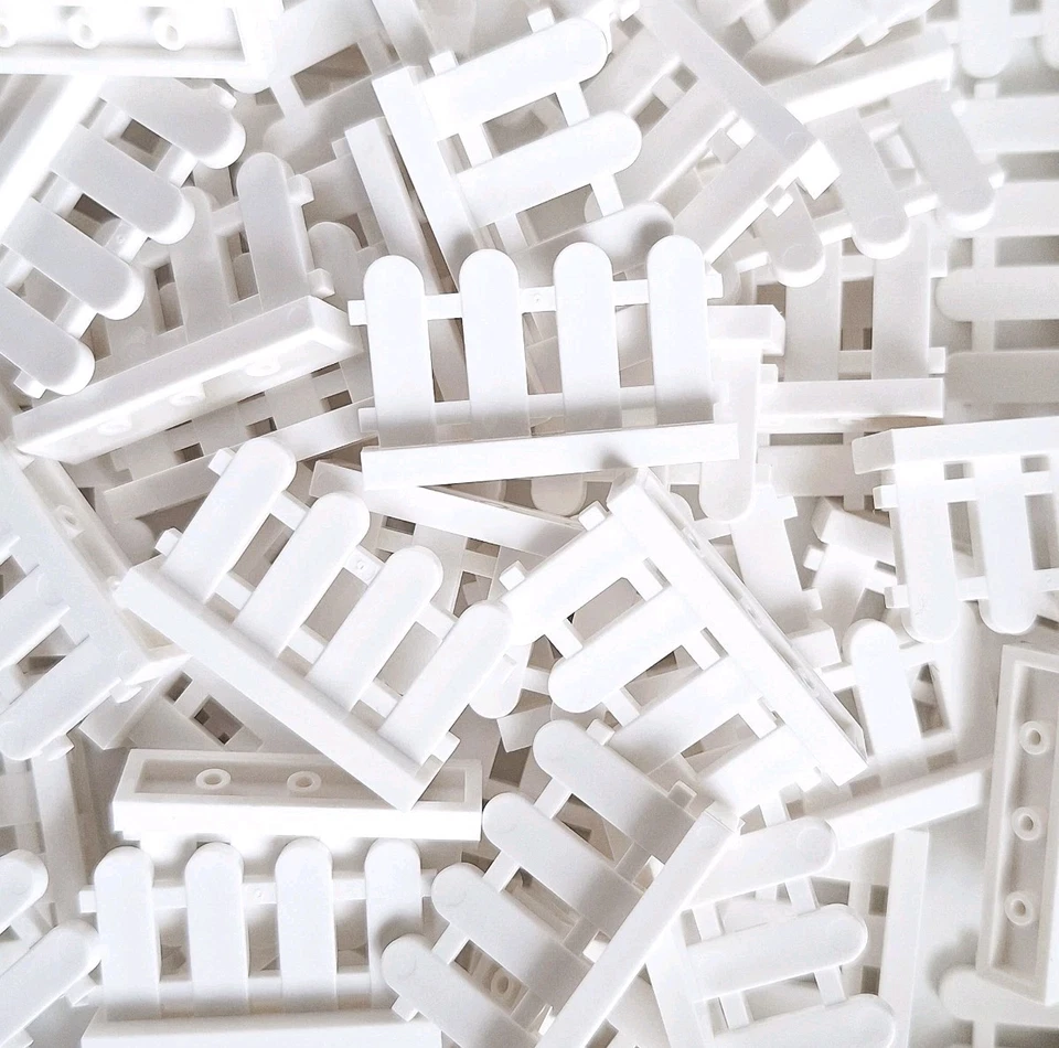 Lego 33303 Picket Fence 1 x 4 x 2 White x20