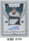 2024-25 UD The Cup Exq. Endorsement Relics Patch Macklin Celebrini RC Auto /50