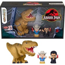 Little People Collector Jurassic Park Special Edition Set With T Rex Dinosaur