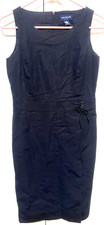 Ann Taylor 4P Dark Blue Pencil Sheath Lined Sleeveless Dress