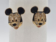 Mickey Mouse Head Cubic Zirconia Earrings Walt Disney World