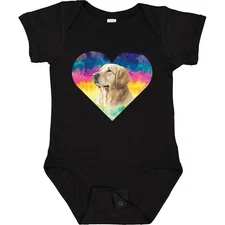 Inktastic Golden Retriever Dog Retro Baby Bodysuit Pets Portrait One-piece