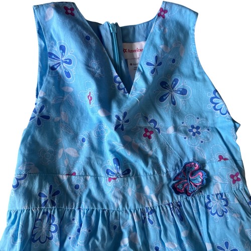 American Girl Childrens Cotton Dress & Capri Pants Set Girls Size 10 Blue Purple - Picture 3 of 9
