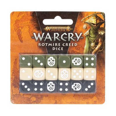 GW AoS Warcry Rotmire Creed Dice Set (18) New