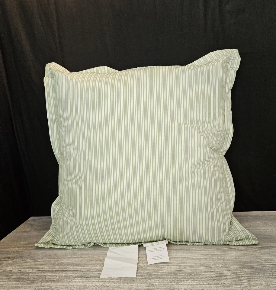 Laura Ashley Amberley 2 枕头绿色和白色条纹枕头小屋 — 第 3/4 张图片