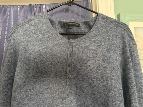 Suéter John Varvatos Para Hombre Calce Ajustado Azul Talla XL Ligero - Imagen 3 de 7