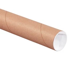 50 - 2" x 36" Round Cardboard Shipping Mailing Tube Tubes With End Caps