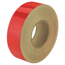 Reflective Safety Tape Vinyl Red, 2" W X 50 Yd. L, 5.5 Mil Thick, Rf6rd