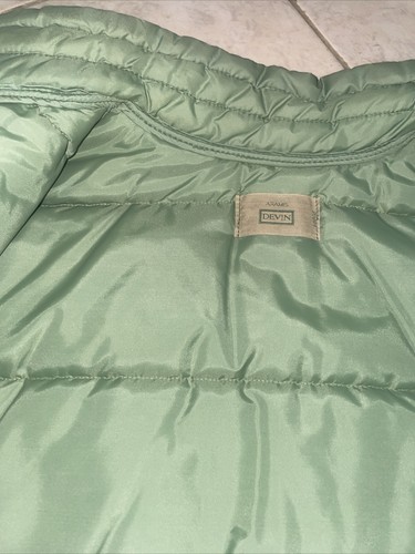 Vintage 1970's Men's Beige & Hunter Green Down Vest Aramis Devin Sporting Sz L - Picture 7 of 7