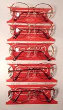 Vintage 5 pc. GLORIA VANDERBILT GV M6 Demi Amber 53/16 Eyeglass Frame Lot NOS