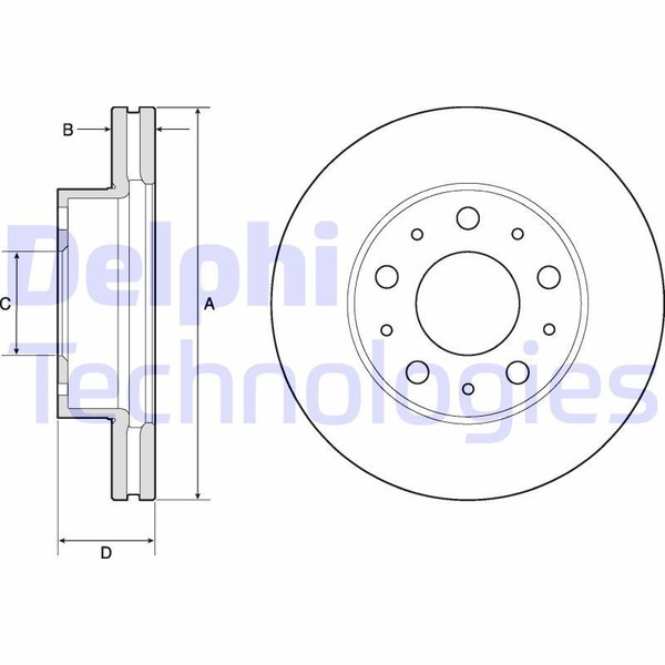 2X Delphi BG9180C Bremsscheibe FüR CitroËN Fiat Peugeot-image