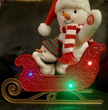 Hallmark  Jingle Pals Twinkling Sleigh Ride Snowman Plush 2016