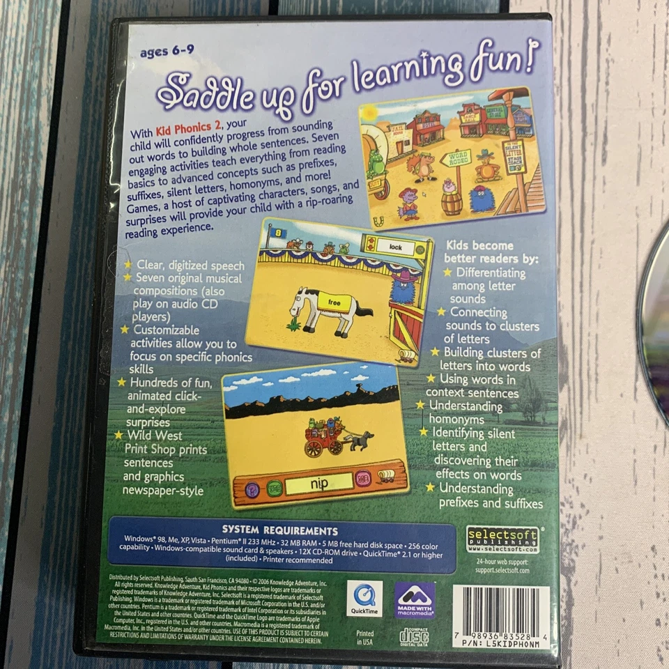 Kids Phonics 2  PC Software CD - Kids Educational Ages 6-9 Build Reading Skills - Image 3 of 4