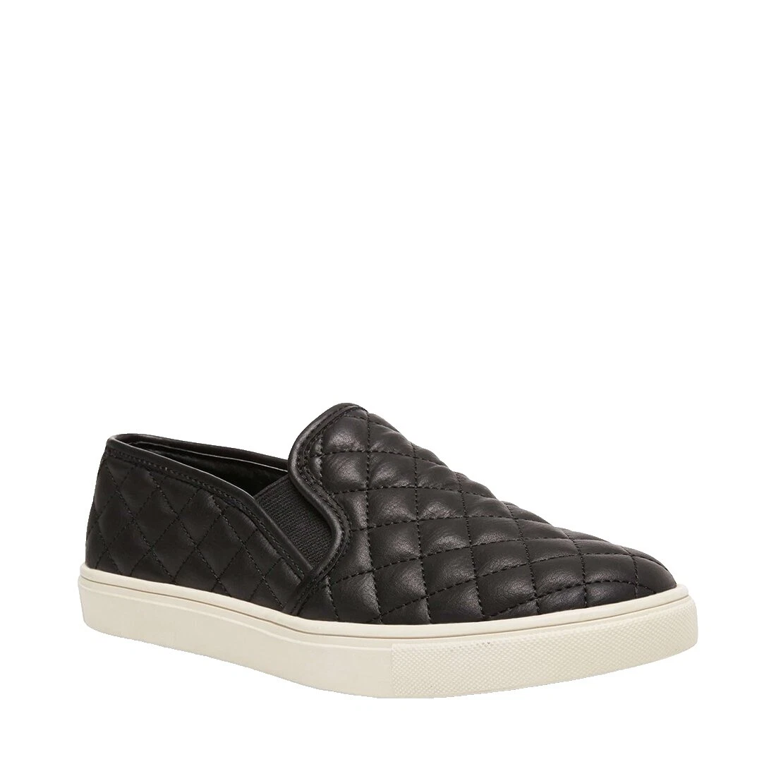Steve Madden Black Leather Athletic Shoes for Women