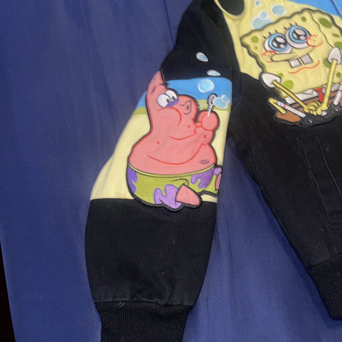 Vintage Jeff Hamilton Spongebob Racing Jacket Youth Small 7
