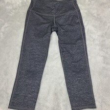 Athleta black space dye crop leggings Size XS