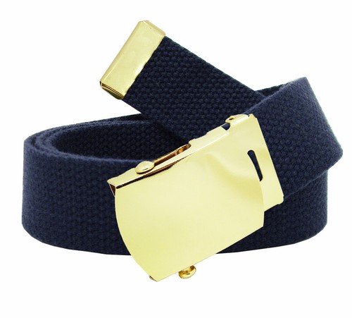 Build A Belt Men's Classic Gold Slider 1.25" Wide Buckle with Canvas Web Belt - Picture 10 of 24