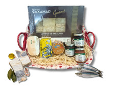 BOX REGALO - Cesto Gastronomico MARE & MONTI 1 con Baccalà 7 Prodotti