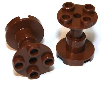 2x LEGO  Support 2x2x2 rund 3940 NEU braun (alt) Stütze Ständer Tisch 