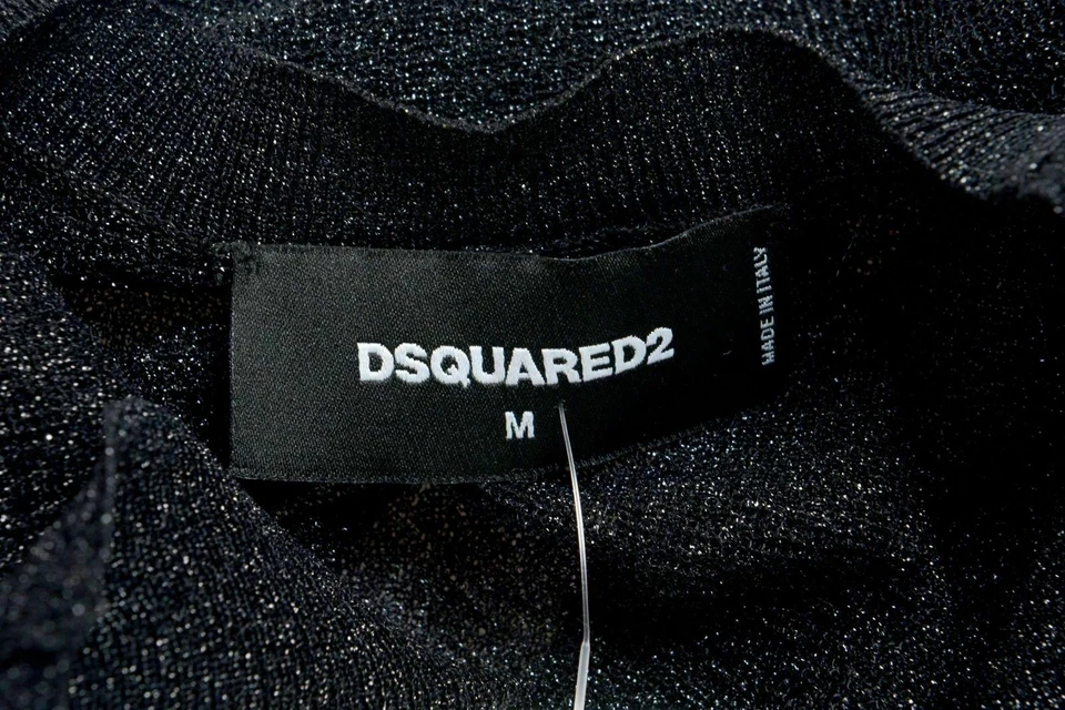 Suéter cárdigan negro brillante para mujer Dsquared2 US M IT 42 Foto 4 de 4