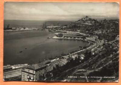 Ancona Italy View of City & Port Real Photo Postcard circa 1960