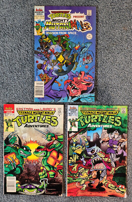 Teenage Mutant Ninja Turtles #24 + 25 + Special Archie 1991 1st Slash Cover