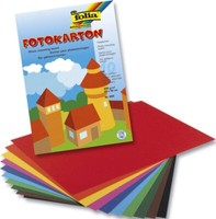 Folia 660 Fotokarton Mappe, 300G/Qm, 22X33Cm, 10 Blatt, 10 Farben Sortiert