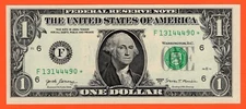 United States 2017 a $1 Unc Banknote, F Atlanta, Star Replacement Note *
