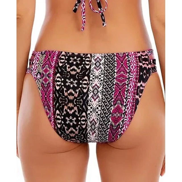 Biquíni Lucky Brand Swim Feminino Roxo Boho Chic Hi Parte Inferior EUA Tamanho Pequeno - Imagem 3 de 4