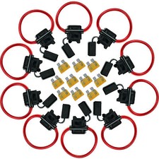 5 Pack 14 Gauge Inline ATC Fuse Holder 5 AMP Fuse Cover New Car Truck Install