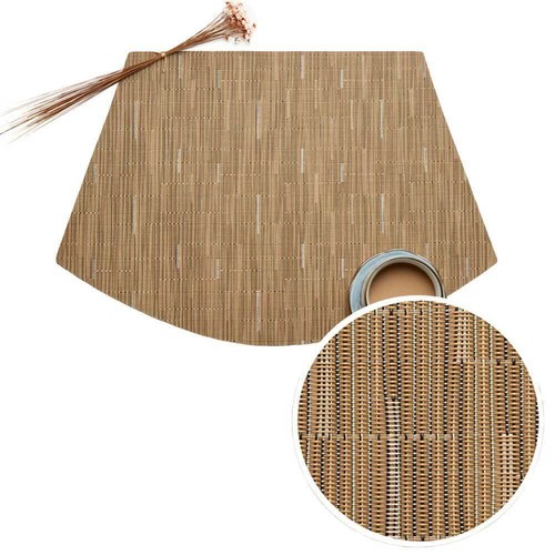 Tableware Mat Fan-shaped Dining Heat Insulation Placemat Bamboo Home Kitchen Pad - Picture 12 of 15