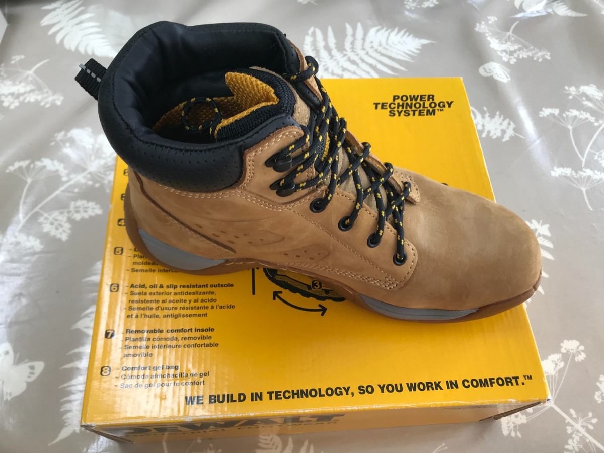 DEWALT Industrial Bolster Work BOOTS Steel Toe Cap Honey UK Worn