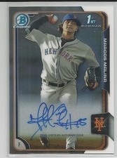 Marcos Molina NY Mets 2015 Bowman Prospect Chrome Autograph 