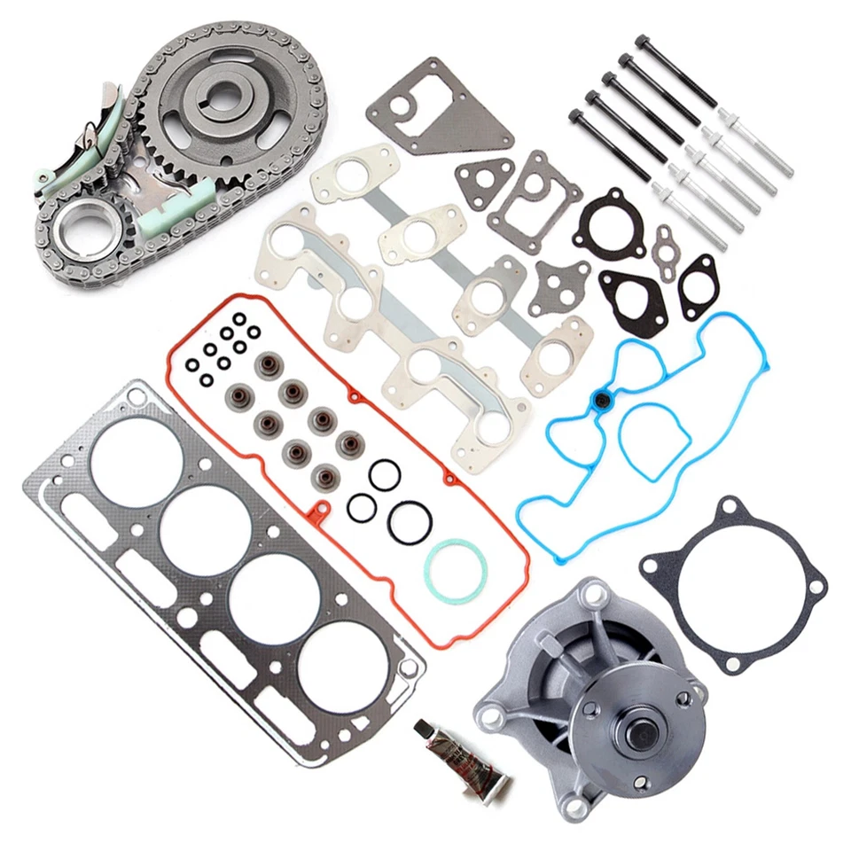 Juego de juntas de cabeza de pernos de cabeza de bomba de agua para 98-03 GMC Sonoma 2.2 Foto 4 de 4