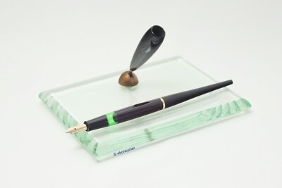 Pelikan 400f Tischfüllhalter 14C OBB Goldfeder Glasstand Milano 1950 Vintage