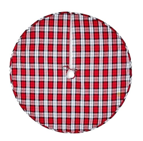Rustic Red Truck Burlap Christmas Tree Skirt - 36 Inch Country Holiday Decor For Cozy Homes - View #7
