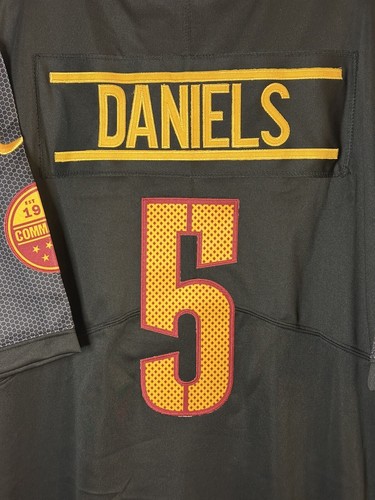 Washington Commanders #5 Jayden Daniels Stitched Black Small Jersey! - Picture 7 of 7