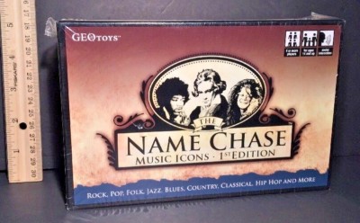 The Name Chase Music Icons 1st Edition Trivia Game Geo Toys Brand New & Sealed