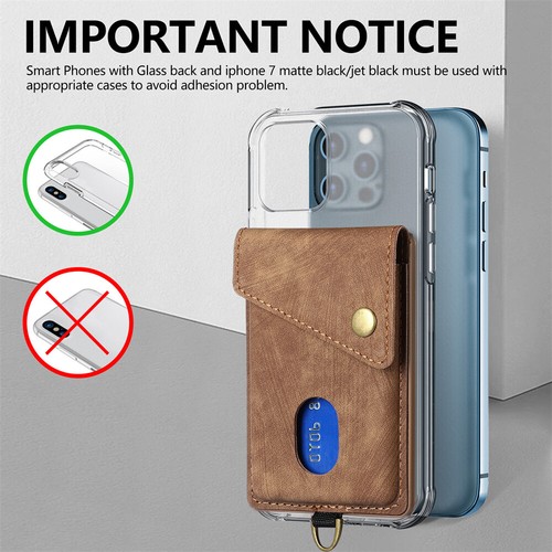Universal Adhesive Pocket Stick On Wallet Card Holder Pouch Case for Cell Phone - Picture 35 of 56